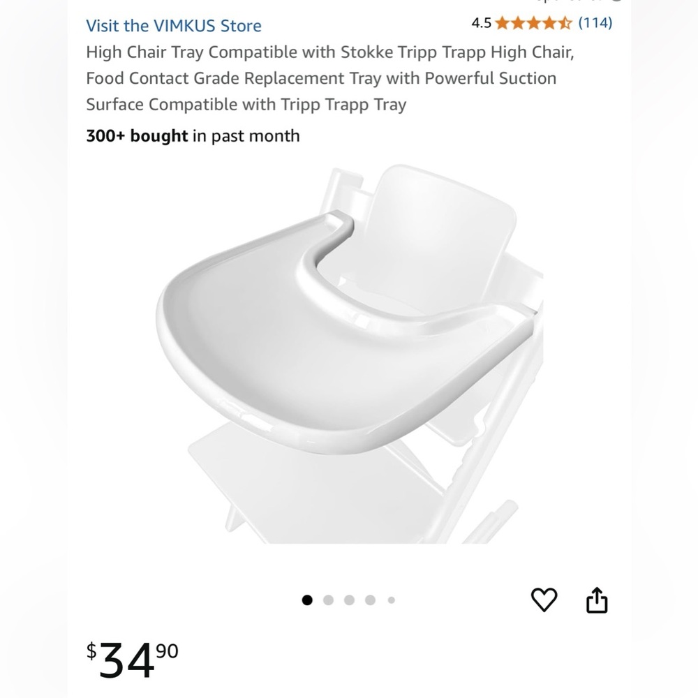 High Chair Tray Compatible with Stokke Tripp Trapp - Picture 2 of 3
